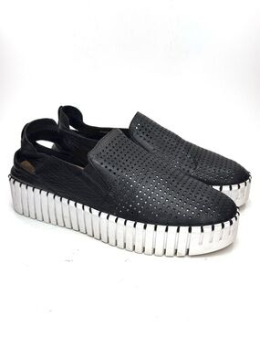 Django + Juliette Barta Black Leather Platform Sneaker | 38